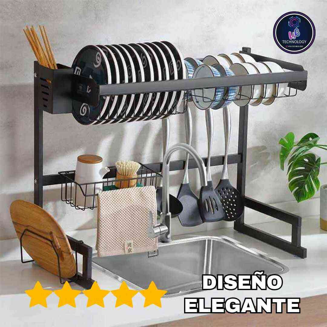 ORGANIZADOR ESCURRIDOR DE PLATOS INOXIDABLE