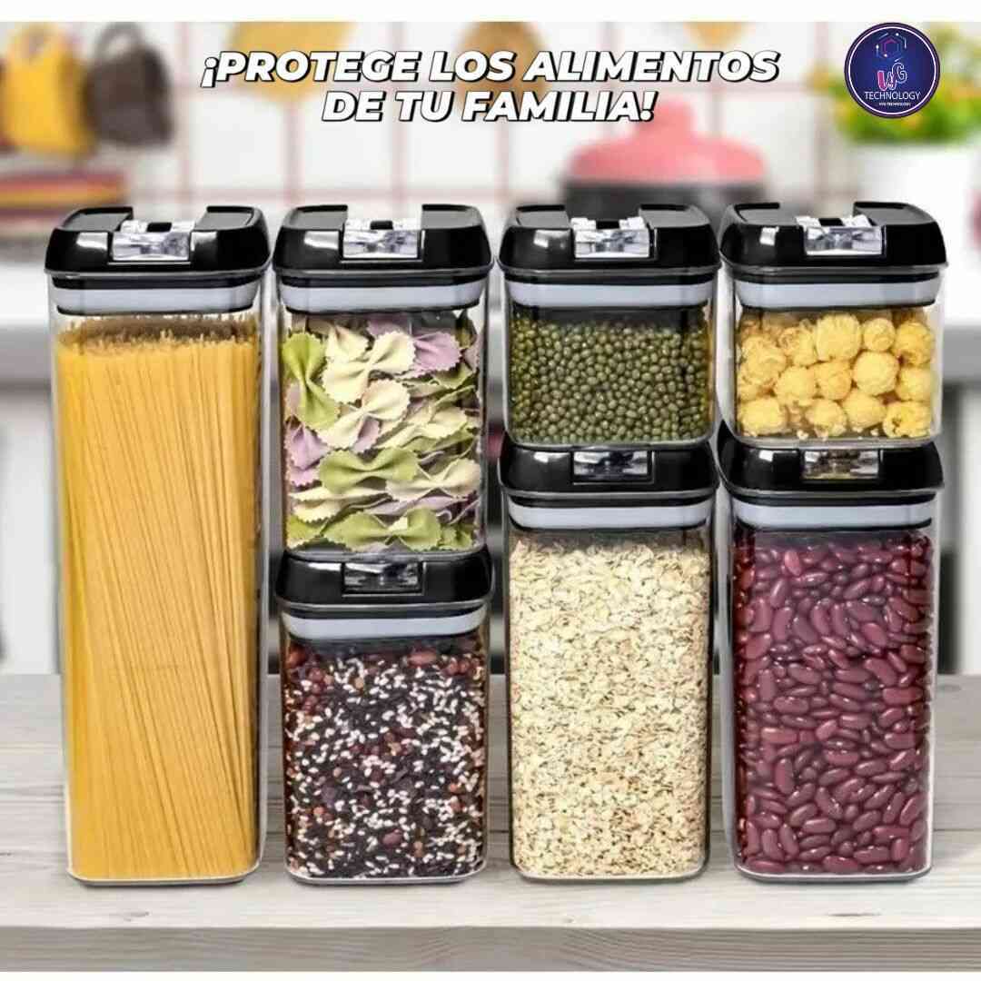 SET CONTENEDORES DE 7 PIEZAS HERMETICOS GARANTIZADOS
