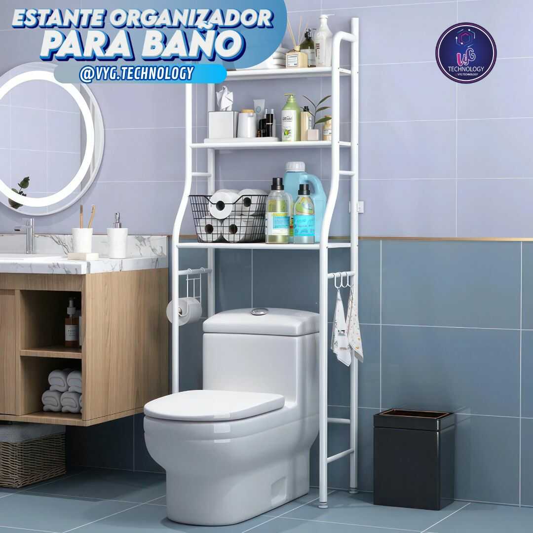 ESTANTE ORGANIZADOR PARA BAÑO EN ACERO INOXIDABLE - Vyg technology