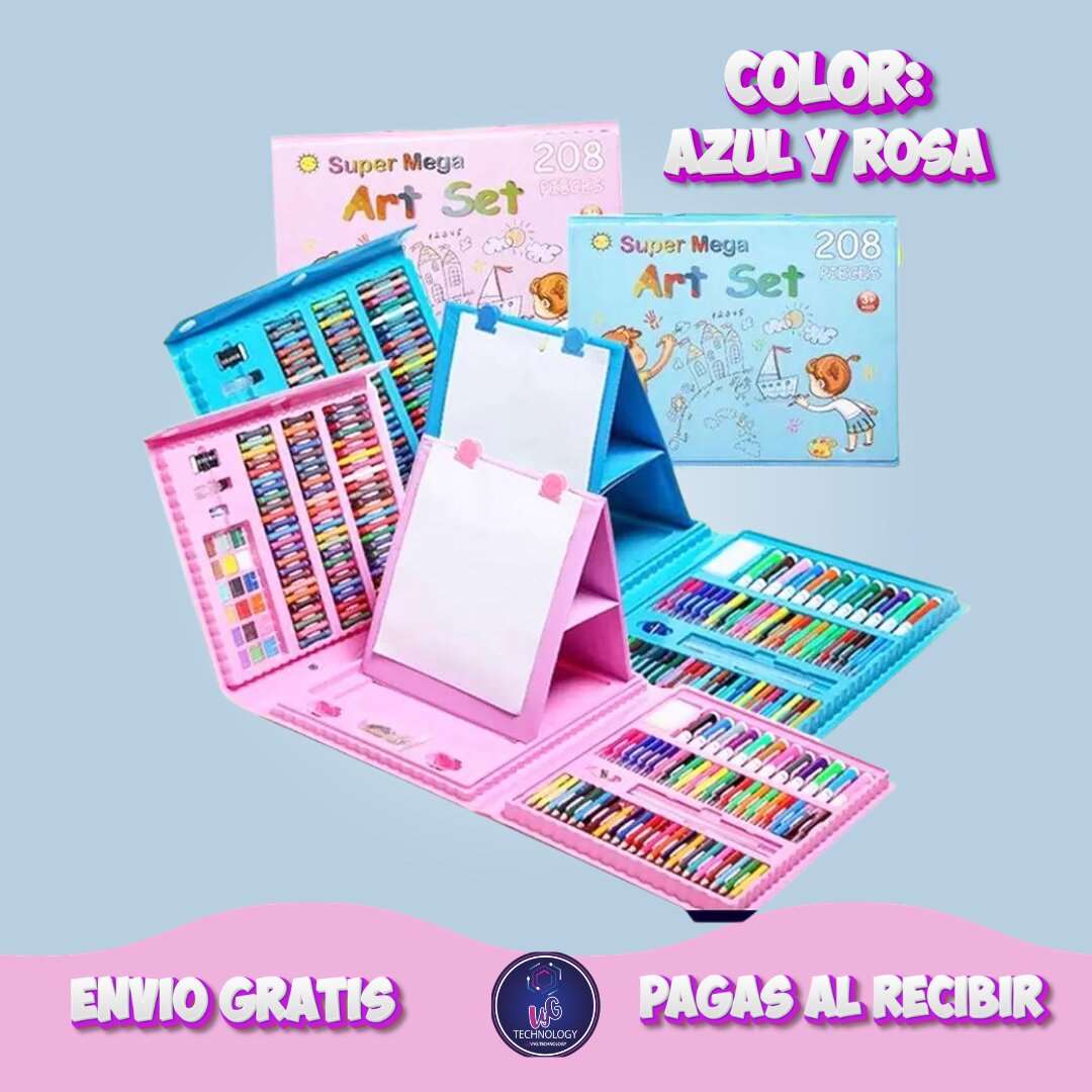 MEGA SET DE ARTE 208 PIEZAS - Vyg technology