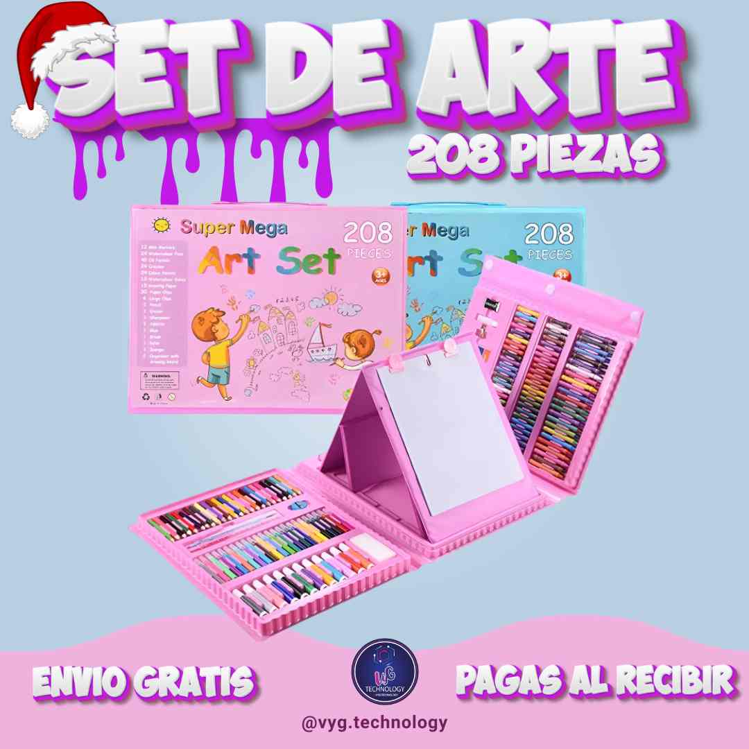 MEGA SET DE ARTE 208 PIEZAS - Vyg technology