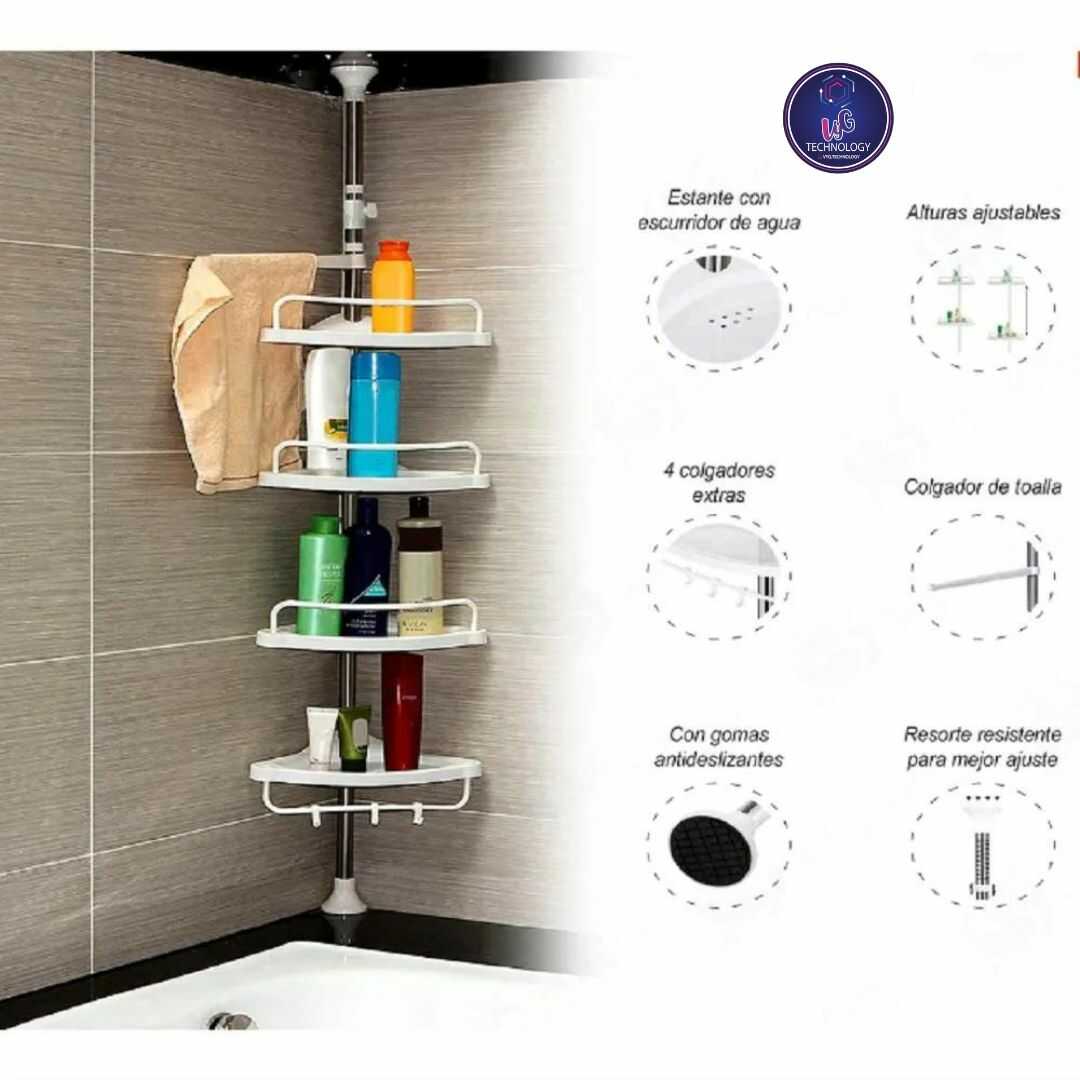 ORGANIZADOR ESQUINERO PARA BAÑOS SUPER RESISTENTE - Vyg technology