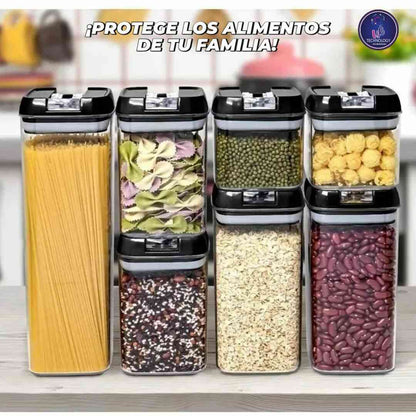 SET CONTENEDORES DE 7 PIEZAS HERMETICOS GARANTIZADOS