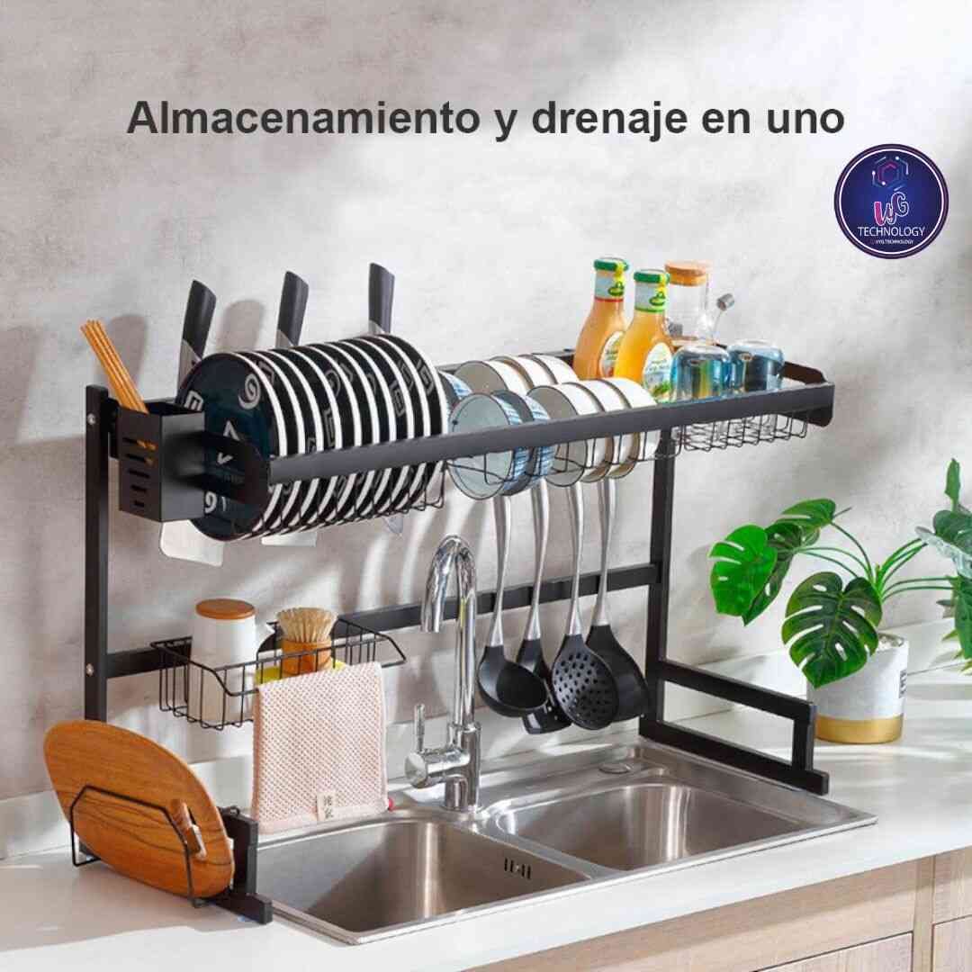 ORGANIZADOR ESCURRIDOR DE PLATOS INOXIDABLE