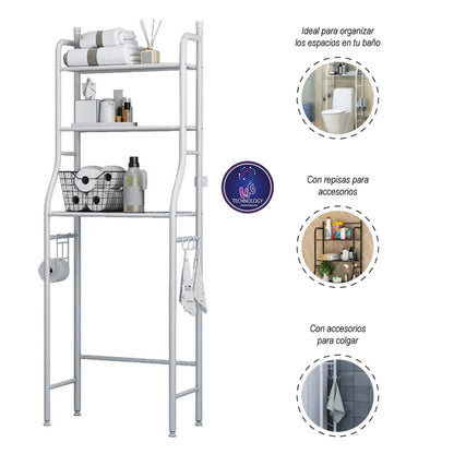 ESTANTE ORGANIZADOR PARA BAÑO EN ACERO INOXIDABLE - Vyg technology